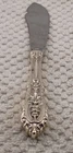 Wallace Sterling Silver Rose Point Notched Blade Master Butter Knife