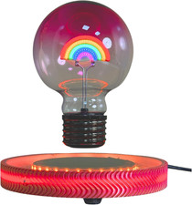 Levitating Lamp Magnetic Ambient Lighting Floating Rainbow Light Bulb Desk Lamp