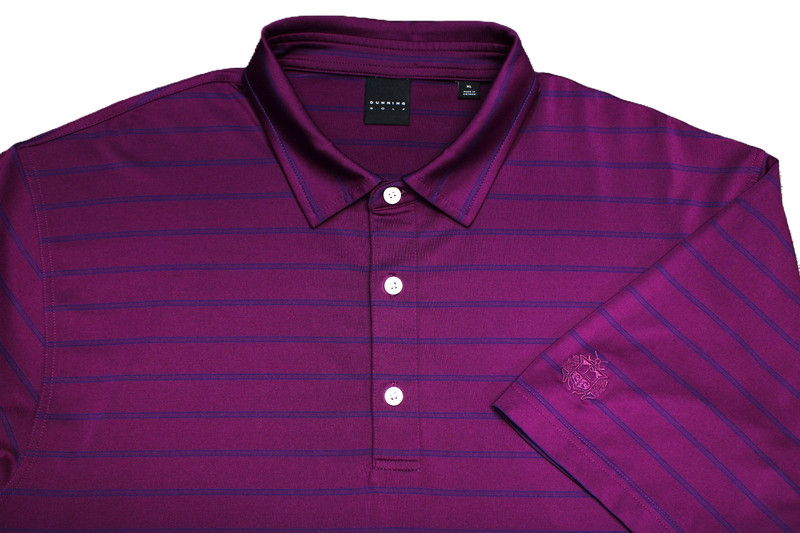 DUNNING STRETCH POLY LYCRA GOLF SHIRT-XL-LAKEWOOD C.C.-WRINKLE FREE--PERFECT!!!!