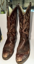 Vintage J. Chisholm Western Cowboy Boots - Men's Size 9 - Handcrafted Leather