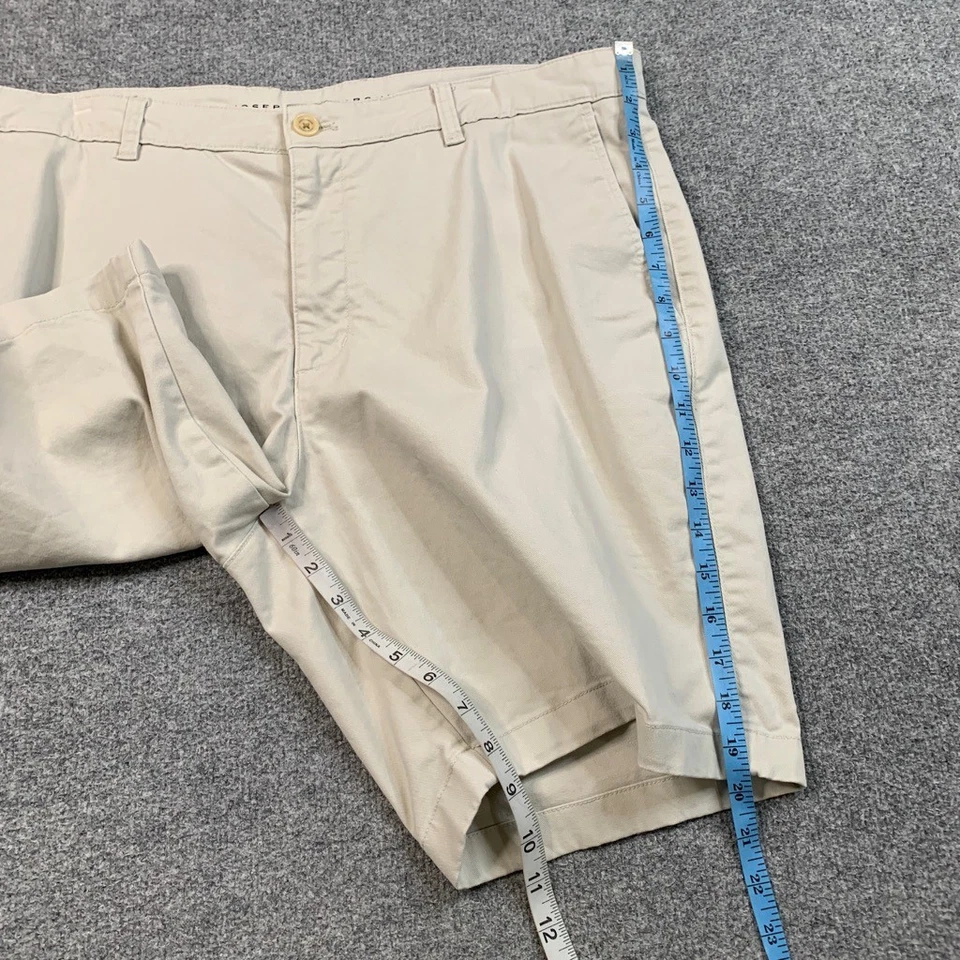 Joseph Abboud Shorts Mens 38 Beige Cotton Stretch Flat Front Chino Casual Golf - Image 4 of 4