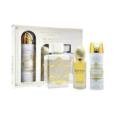 Lattafa Badee Al Oud Honor & Glory Oud Gift Set Spray 100 ml Regular Size
