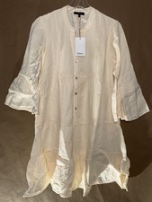 Quince Women's 100% Organic Cotton Gauze Tiered Maxi Dress Vintage Cream Small