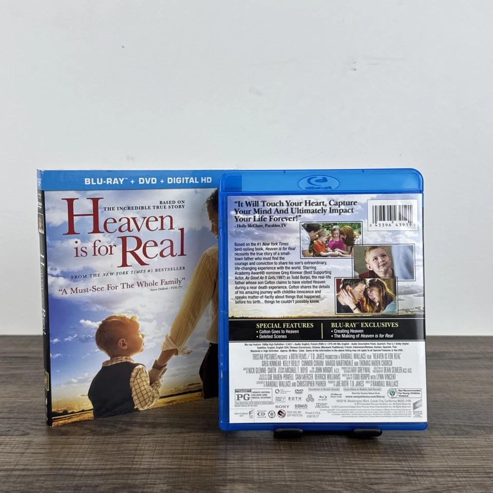 NEW Heaven Is for Real (Blu-ray + DVD + Digital, 2014, 2-Disc Set w Slipcover) - Image 2 of 3
