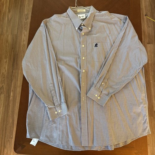 Walt Disney World rot blau kariert Herren Langarm Hemd mit Knopfleiste XXXL