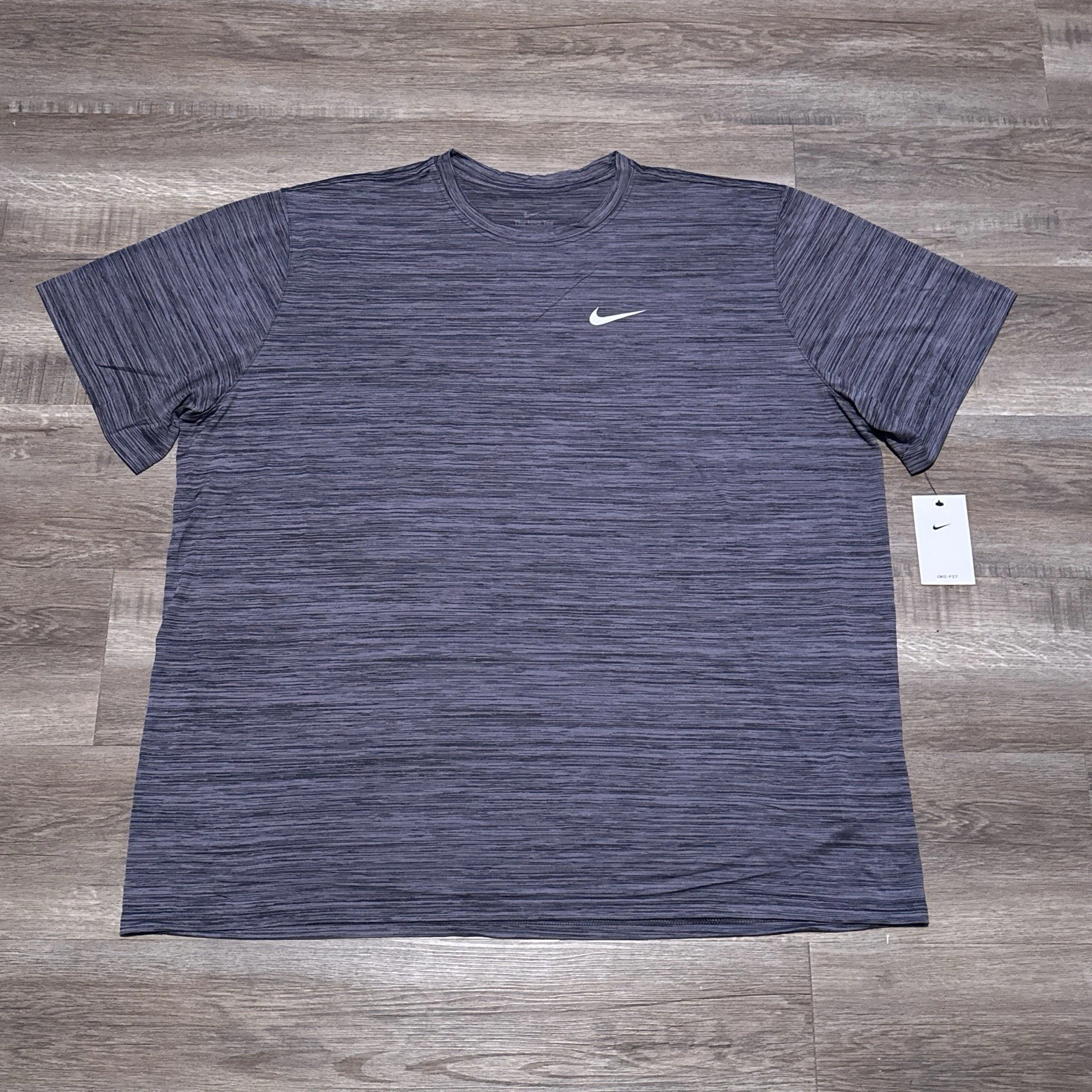 Nike Velocity Legend SS Tee Black Dri-FIT Heathered T Shirt M21793 4XLT NEW