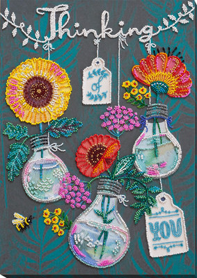 Bead Embroidery Kit ''Thinking of you'' Stitching Handmade Beadwork