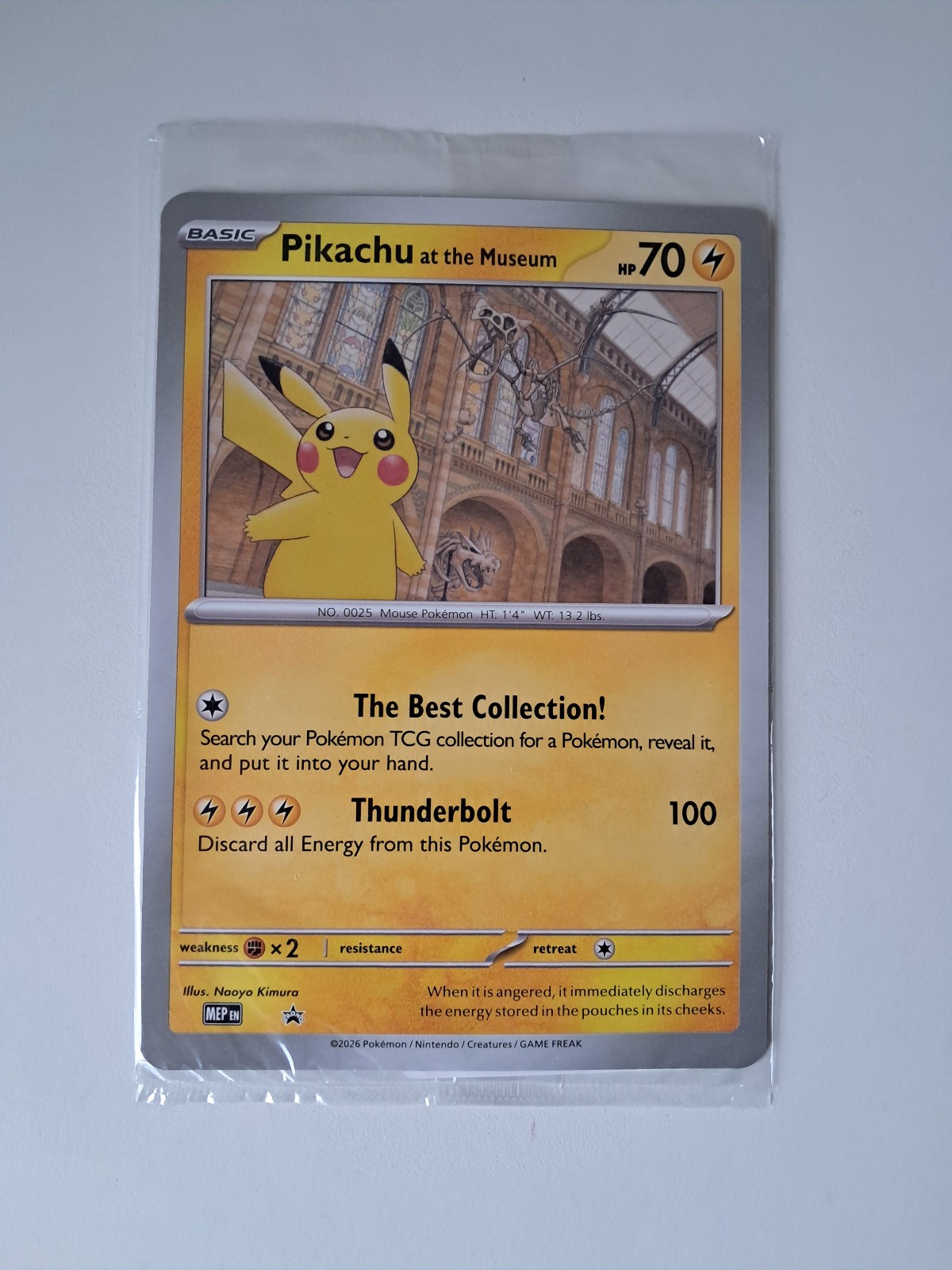 Pikachu at the Museum – Natural History Museum London Promo Card (UK Exclusive)