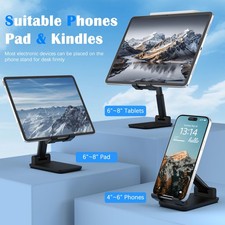 Cell Stand, Adjustable Angle and Height Cell Holder for Desk, Foldable and Po...