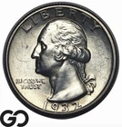 1932-D Washington Quarter *Major Key Date* Choice BU++, Scarce This Nice!