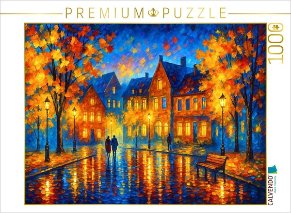 Calvendo Puzzle Evening Atmosphere In The Small Town | 1000 Pieces, Finished Siz-image