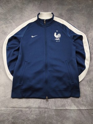 Nike France FFF N98 Track Jacket Mens Size M Navy Blue White World Cup 2014
