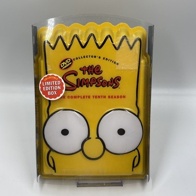 The Simpsons Season 10 DVD 2007 4-Disc Set Collector's Edition Bart Head Box New
