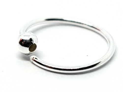 Anello al naso Anello con pallina d'argento BCR One Side Tiny 7mm 22g... - Foto 14 di 21
