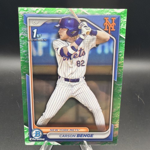 2024 Bowman Draft - Chrome Carson Benge #BDC-28 Lunar Glow Refractor (RC) Mets
