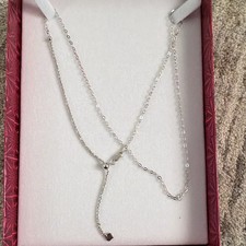 sterling Silver Lariat Y-Drop Oval adjustable...