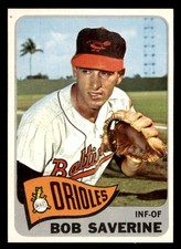 1965 Topps Baseball #427 Bob Saverine NM/MT *g1