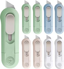 DIYSELF Retractable Box Cutter 8PCS - Cute Utility Knife Bulk for Women Girls