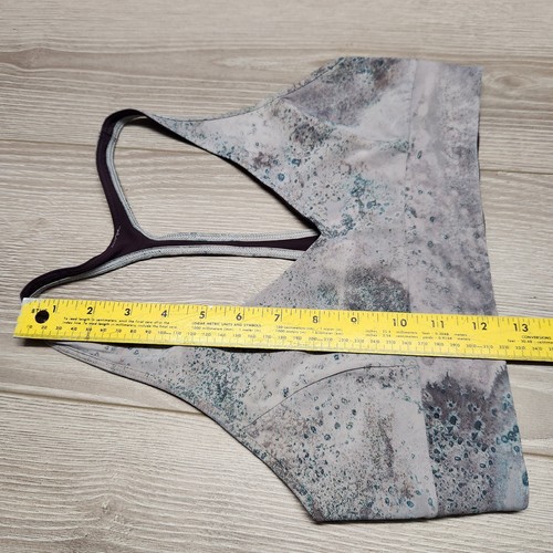 Lululemon Sports Bra Sz 6 Sugar Multi Activewear Stretch Reversible Purple Gray - Picture 6 of 6