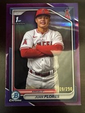 2024 Bowman Chrome 1st #BCP-234 Juan Flores Purple Refractor /250 Angels