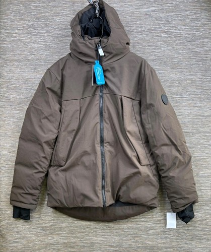 Noize Cruelty Free Outerwear Hans Parka Coat Womens Sz S Chocolate Full Zip NEW