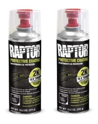U-POL Gray,  Raptor 2K Basalt Bed liner, Aerosol 4884 (2 Pack)
