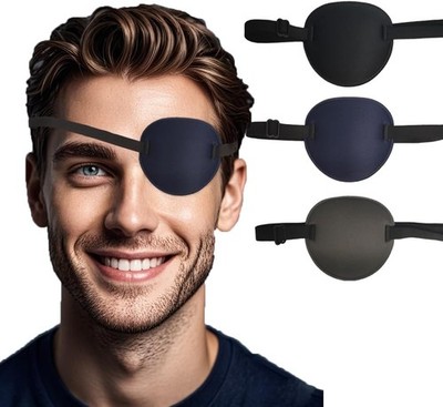 3PCS Eye Patch Medical Adjustable Eye Patches for Adults Treat Lazy Eye Left Rig