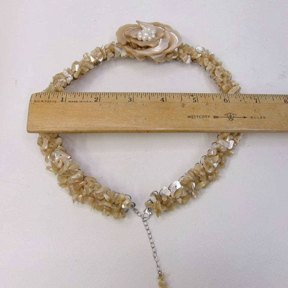 Collar gargantilla collar perlas concha de nácar 925 herrajes de ley Foto 3 de 4