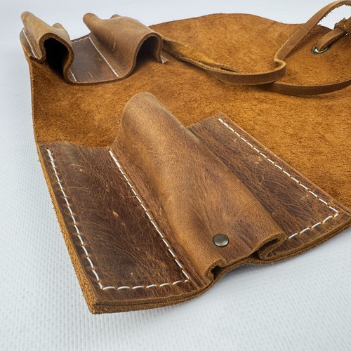 3-Pocket Lederrolle - Crazy Horse Leder, für Schnitzwerkzeuge & Meißel. - Bild 4 von 13