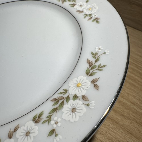 Mikasa Fine China ANDREA Discontinued Daisy Platinum Trim Bread Plate 6.25” - Picture 4 of 8