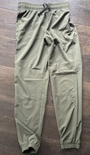 Athletic Works Boys Nylon Wind Pants Joggers Elastic Waist - Green -Size 2XL
