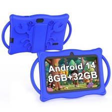 , 7 inch Android 14 for , 8GB 32GB ROM 1TB Expand Quad-Core with Shockproof C...