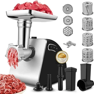 MARKENLOS Fleischwolf Elektrisch Hackfleisch Maschine mit wurstfüller für Den Heimgebrauch