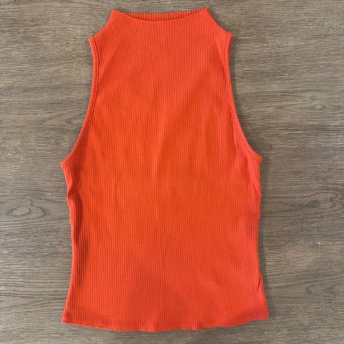 Maeve by Anthropologie ärmelloses angedeutetes Rollkragenoberteil - orange - Damengröße S - Bild 1 von 8