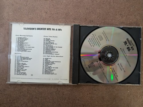 TELEVISION'S GREATEST HITS 70s & 80s CD TeeVee Toons SOUNDTRACK TV 65 Tracks OOP - Imagen 6 de 6