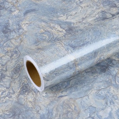 Blue Marble Contact Paper for Countertops Waterproof Peel and Stick Veelike
