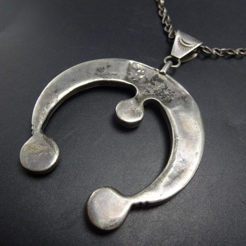 Signierte Vintage NAVAJO Sterlingsilber SUGILIT JET KORALLE Naja Anhänger HALSKETTE - Bild 14 von 21