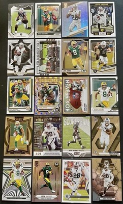 Josh Jacobs 20 Card Lot Raiders Packers Inserts, All Cards Different