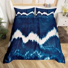 Tie Dye Bedding Set King Size Blue Tie Dye Duvet Cover Psychedelic Comforter ...