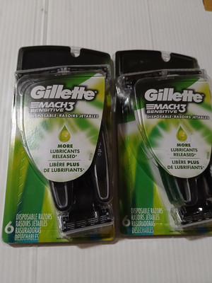 Gillette Mach3 Men's Disposable Razors  2PK  6Ct Each