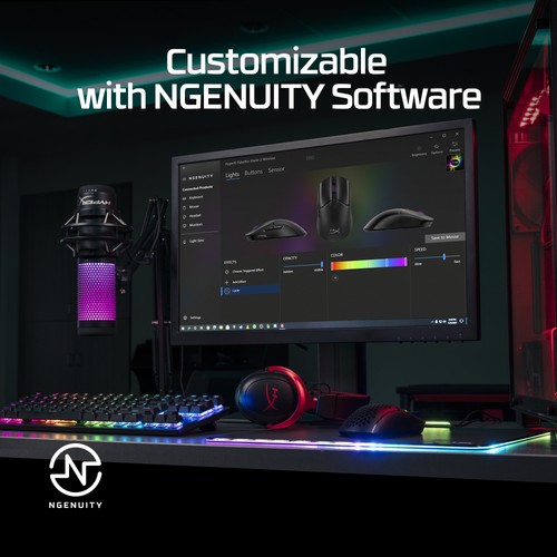 HyperX Pulsefire Haste 2 - Wireless Gaming Mouse (White) - Afbeelding 6 van 10