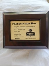 Sudberry House Presentation Box Cherry Finish 2" 3" Design Area Needlework Lined