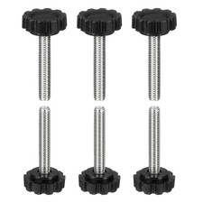 6 Pcs M6 x 35mm Male Thread Knurled Knobs Han...