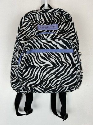 Jansport Zebra Print Mini Backpack With Pockets Adjustable Straps Read