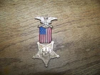 Vintage Grand Army Of The Republic American Flag Medal Pin Badge 1861-1866