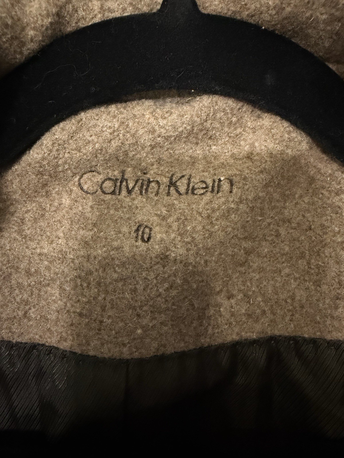 Vintage Calvin Klein Wool Coat Womens 10 Double Breasted Belted 1970s 80s thumbnail 4