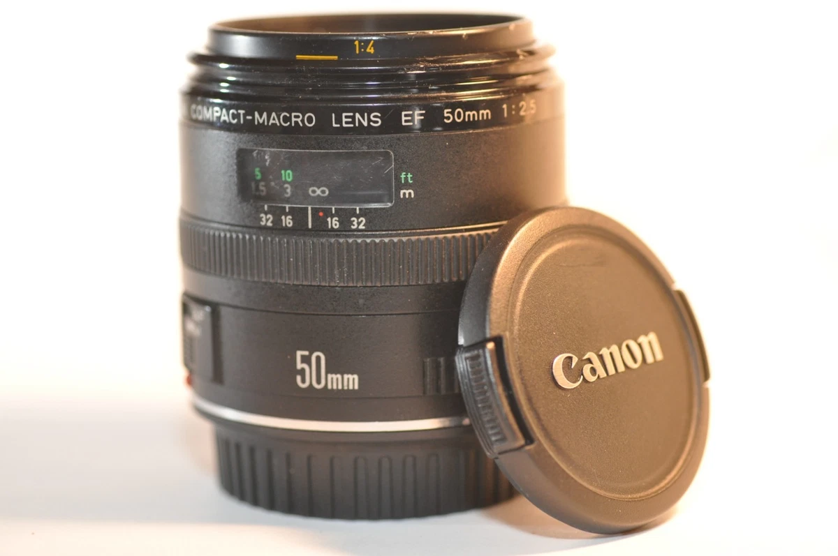 かめらや】2792 Canon COMPACT-MACRO LENS EF 50mm F2.5 単焦点 マクロ