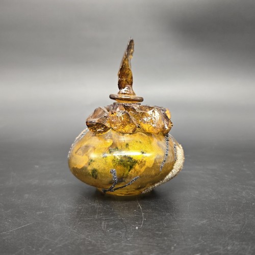 Kunstglas Parfüm Flakon Scherben gezuckert Bernstein Deko - Bild 3 von 13