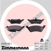 Zimmermann Bremsbelagsatz, Scheibenbremse 24036.165.1 FüR Chrysler Dodge