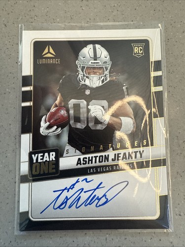 2025 Panini Luminance Ashton Jeanty Year One Signatures Auto On-Card Raiders